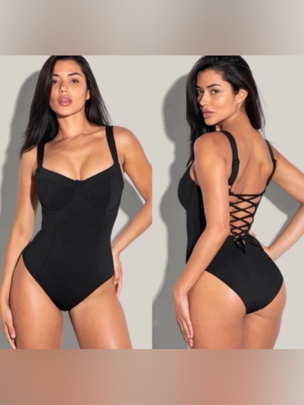 TA3 Lifty One Piece Swimsuit XL Regular B/C Cup Black Compression Shapewear NWT